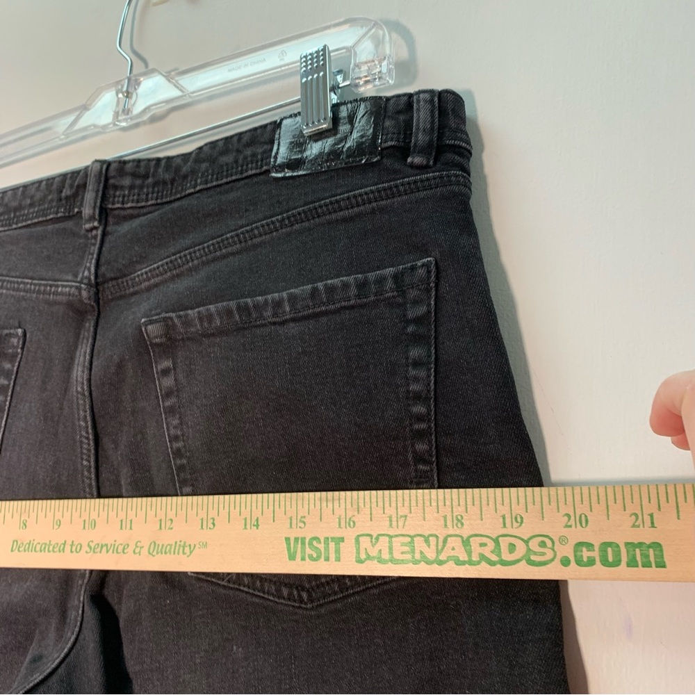 ZARA K BLACK JEANS WITH HEARTS ON THE SIZE SIZE 10 raw hem skinny - Picture 12 of 14